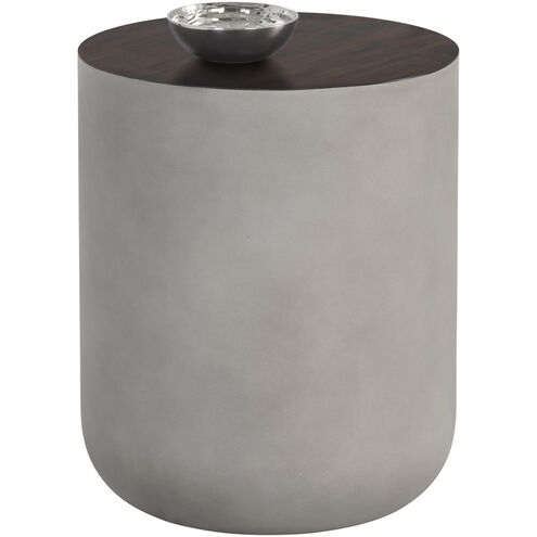 Diaz 20 X 16 inch Grey / Wood Grain Brown Outdoor End Table